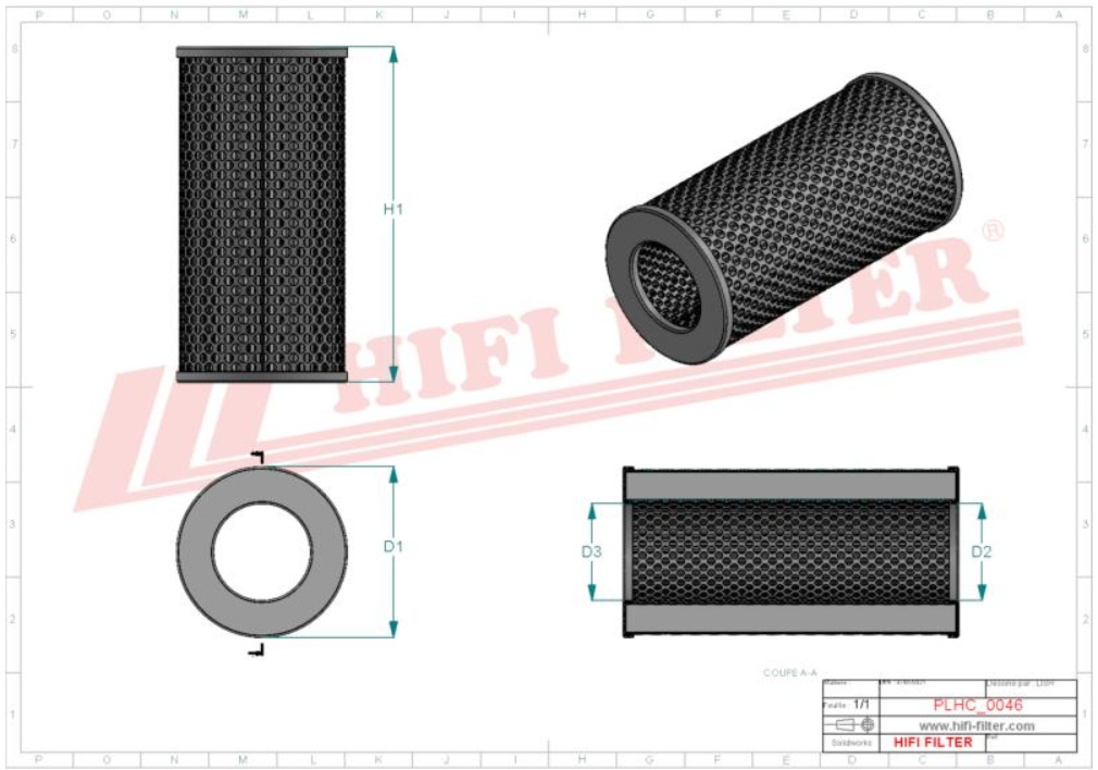 その他 K Hydraulic filter SH 60631 HIFI FILTER for AIRMAN,CASE,FIAT KOBELCO
